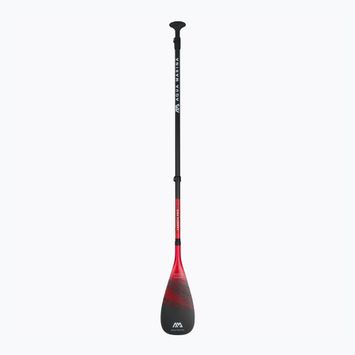 Весло для SUP з 3 частин Aqua Marina CARBON PRO чорно-червоне B0303015