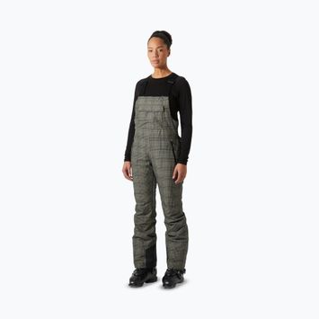Штани лижні жіночі Helly Hansen Legendary Insulated Bib pebble broxburn plaid aop
