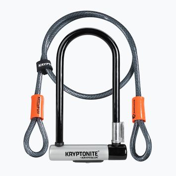 Велосипедний замок Kryptonite Kryptolok Standard U-Lock + трос Kryptoflex чорний/сірий