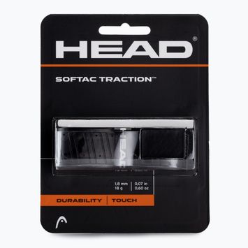 Обмотка для тенісних ракеток HEAD Softac Traction чорна 285029