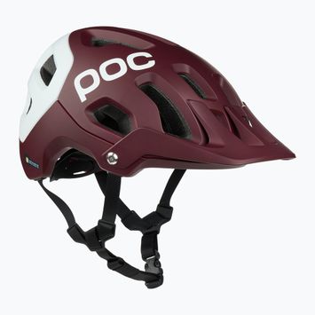 Шолом велосипедний MTB POC Tectal Race MIPS garnet red/hydrogen white matt