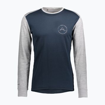 Лонгслів термічний чоловічий SCOTT Defend Merino dark blue/light grey melange