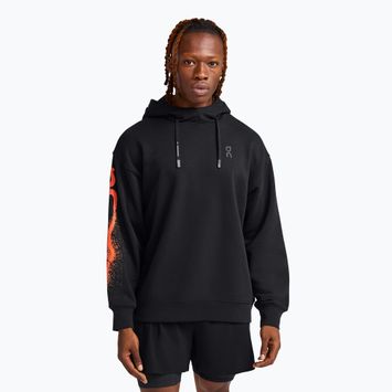 Кофта для бігу чоловіча On Running Club Hoodie Cloud black
