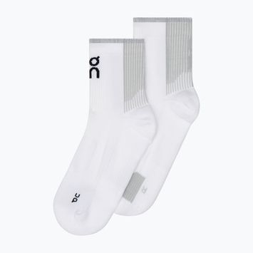 Про шкарпетки для бігу On Performance Run Mid білі/льодовик