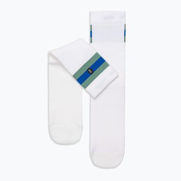 Чоловічі тенісні шкарпетки для бігу білі/зелені