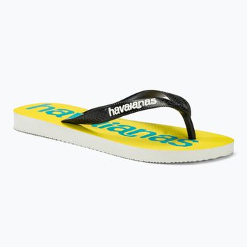 Шльопанці Havaianas Top Logomania 2 білий / чорний