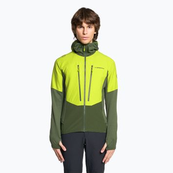 Кофта трекінгова чоловіча La Sportiva Session Tech Hoody forest/lime punch