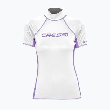 Футболка для плавання жіноча Cressi Rash Guard S/SL white/lilac