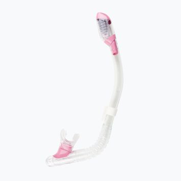 Трубка для дайвінгу dziecięca Cressi Mini Dry sil. clear/pink