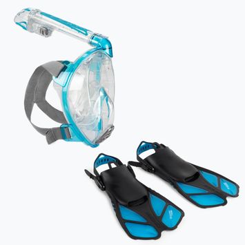 Набір для снорклінгу Cressi Duke Bonete Net Bag translucent aquamarine