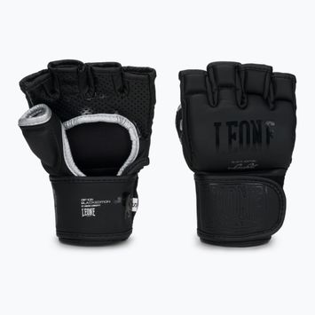Грейплінгові рукавиці LEONE Black Edition MMA чорні GP105