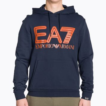 Чоловічий EA7 Emporio Armani Train Logo Series Оверсайз логотип худі Coft темно-синій