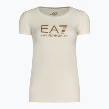 Жіноча футболка EA7 Emporio Armani Train Shiny pristine / логотип коричнева