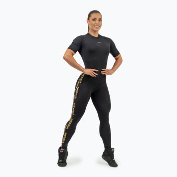 Жіночий тренувальний костюм NEBBIA Intense Focus чорний/золотий