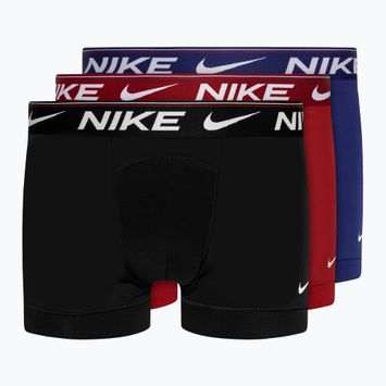 Чоловічі боксерські труси Nike Dri-FIT Ultra Comfort Trunk 3 пари спортивні червоні/насичений королівський/чорні