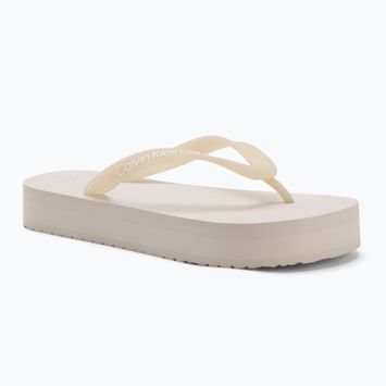 В'єтнамки жіночі Calvin Klein YW0YW01830 Beach Sandal Flatform Tpu eggshell/bright white