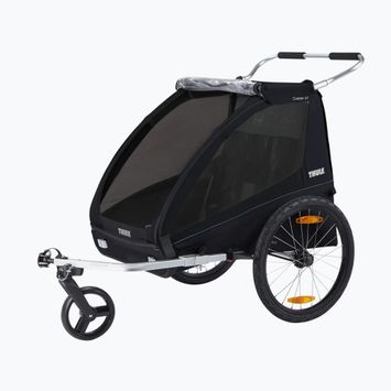 Причіп велосипедний двомісний  Thule Coaster XT Bike Trailer+Stroll чорний 10101810