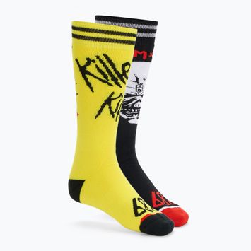 Шкарпетки сноубордичні чоловічі 686 Iron Maiden black/yellow