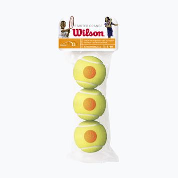 Тенісні м'ячі дитячі Wilson Starter Orange Tball 3 шт. жовті WRT137300