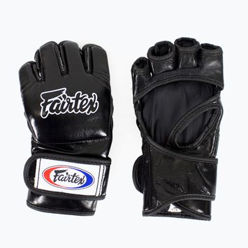 Рукавички ММА Fairtex "Open Thumb Loop" чорні з відкритою петлею для великого пальця