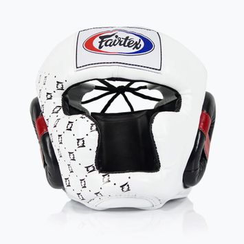 Боксерський шолом Fairtex Super Sparring білий/чорний