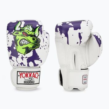 Рукавиці боксерські чоловічі YOKKAO Angry Bull white