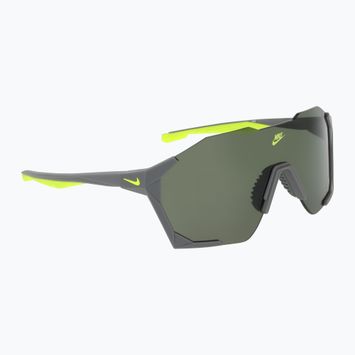 Окуляри сонцезахисні Nike Charged Shield matte smoke grey/green