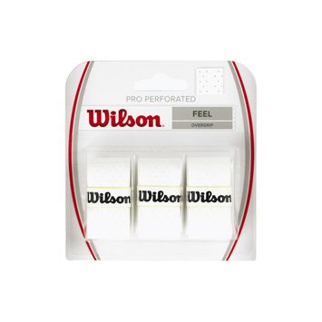 Обгортки для тенісних ракеток Wilson Pro Overgrip Perforated 3 шт. білі WRZ4005WH