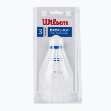 Волани для бадмінтону Wilson Dropshot Clamshel 3 шт. білі WRT6048WH+