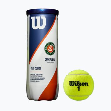 Тенісні м'ячі Wilson Roland Garros Clay Ct 3 шт. жовті WRT125000