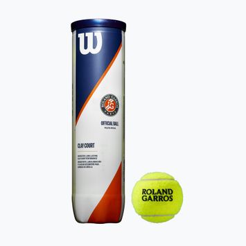 Тенісні м'ячі Wilson Roland Garros Clay Ct 4 шт. жовті WRT115000