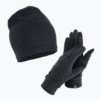 Комплект шапка + Рукавички чоловічі Nike Fleece black/black/silver