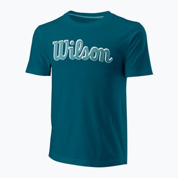 Футболка для тенісу чоловіча Wilson Script Eco Cotton Tee blue/coral