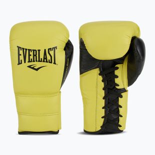 Боксерські рукавички Everlast Powerlock 2 Laced Pro Training неоново-жовті