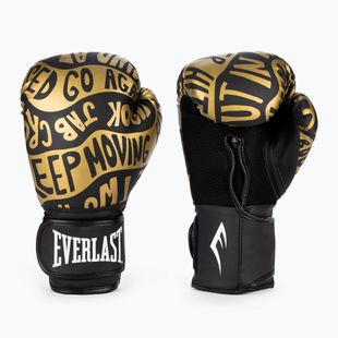 Рукавиці боксерські Everlast Spark чорно-золоті EV2150 BLK/GLD