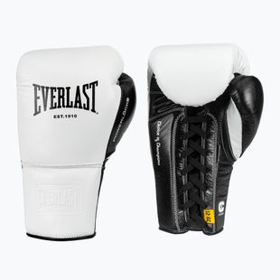 Рукавиці боксерські Everlast Powerlock Pro OG Laced white/black