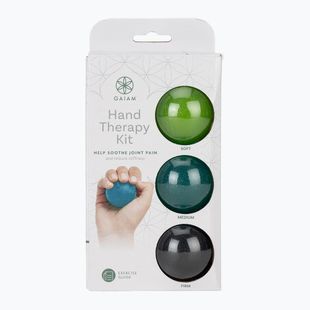М'ячі для масажу Gaiam Restore Hand Therapy Knit green/yellow/black