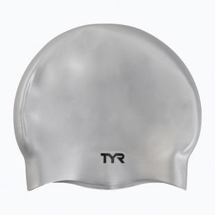 Шапочка для плавання TYR Wrinkle-Free Silicone Cap сіра LCS