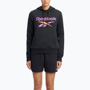 Кофта жіноча Reebok Identity Big Logo Fleece black/purple rave/electric amber