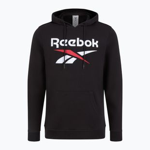 Кофта чоловіча Reebok Identity Big Logo FT Hoodie black/white/vector red
