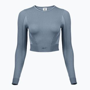 Лонгслів для тренувань жіночий Reebok RBK Lab Seamless Crop upgrade blue