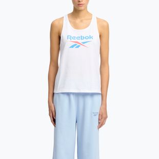 Жіноча футболка Reebok Identity Big Logo Tank біла/кораловий/блакитна