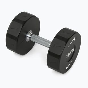 Хромована гантель Nike Strength Pro Urethane Dumbbell 18 kg black/white