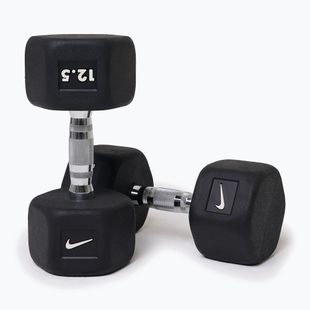 Гантель гумований Nike Strength Hex Dumbbell 12,5 kg black/white