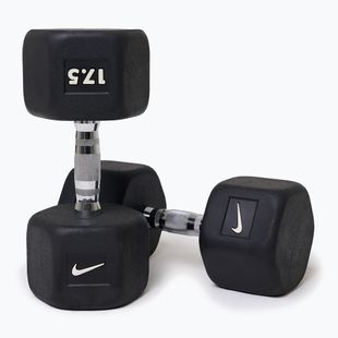 Гантель гумований Nike Strength Hex Dumbbell 17,5 kg black/white