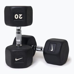 Гантель гумований Nike Strength Hex Dumbbell 20 kg black/white