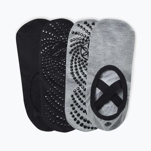 Шкарпетки Gaiam Grippy Yoga 2 pack grey/black