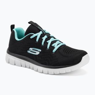 Жіночі тренувальні кросівки SKECHERS Graceful Get Connected чорні/бірюзові