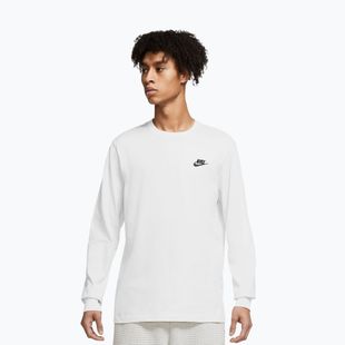 Лонгслів чоловічий Nike Sportswear Club white/black