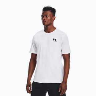 Футболка тренувальна чоловіча Under Armour Sportstyle Left Chest SS white/black